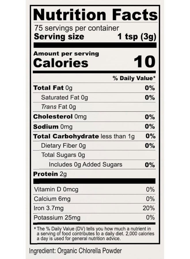 Anthony's Organic Chlorella Powder, 8 oz, Non GMO, Gluten Free, Broken Cell Wall - Image 3